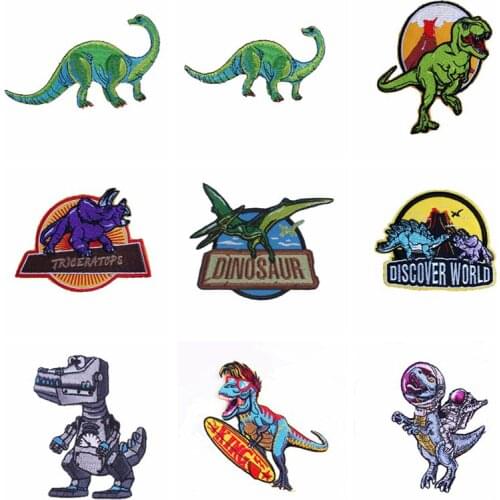 Jurassic Park Patch Embroidered Patches Childrens Dinosaur Stickers Patch Iron On Patches For Clothes Patches On Clothes Badge