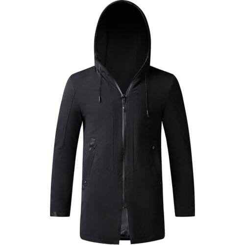 Мужские тренчи с капюшоном QIANDUBAO China At AliExpress