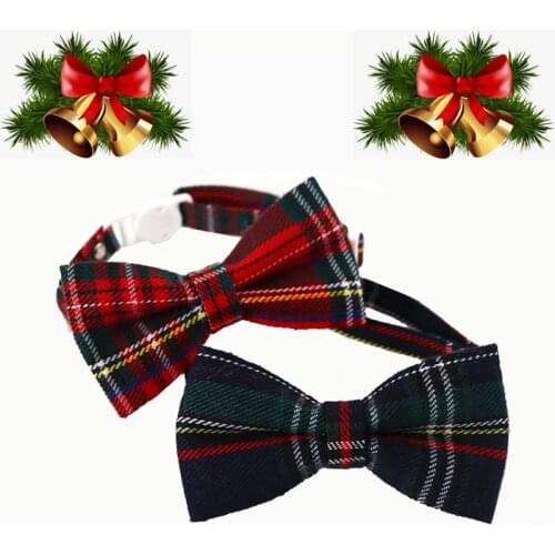 Chirstmas Things for Cats Collar with Bow Tie Safety Collars for Cats Chihuahua Katten Collar Para Perro Goods for Pets Kedi