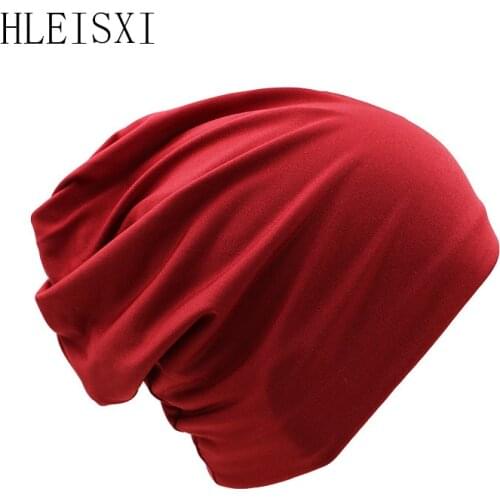 Women Fashion Autumn Beanies Comfortable Solid Colorful Girls Hats Warm Gorras Scarf Warm Spring Double Used Female Hats
