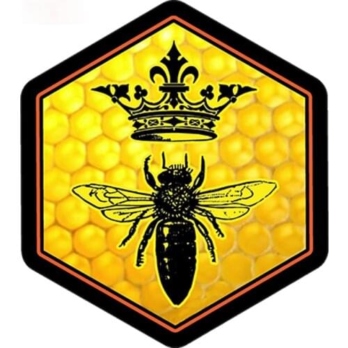 Personality MeiNi Car Styling Car Sticker Waterproof Queen Bee Decal Sticker Beekeeping Skep Beehive Honey Crown Accessories