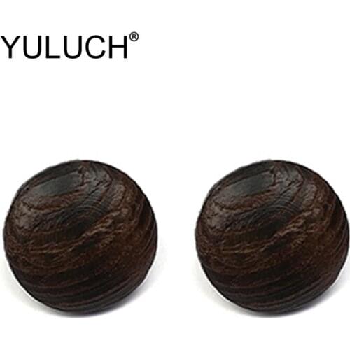 YULUCH Personality Women Redwood Couple Stud Earrings 2019 Fashion Jewelry Ethnic African Simple Statement Earrings For Party