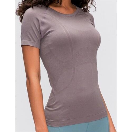 Nepoagym OCEAN Short Sleeve Women Yoga Top Soft Sports Shirt Stretchy Workout Shirt Womens Fitness Tops Seamless Gym Top