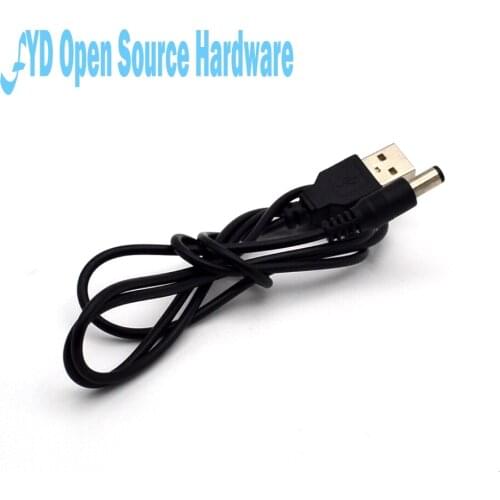 0.8M Barrel Jack Adapter - USB to 5.5mm, 5V USB + DC JACK Cable Wire(5.5x2.1mm)