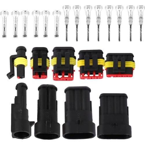 1Set New Boat Truck Car Waterproof Connector 1 2 3 4 5 6 Pin Seal Kits Electrical Wire Male and Female Plug Auto Accessories