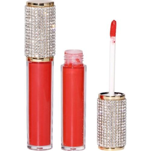 10 Piece Diamond Tube Nude Matte Liquid Lipstick Wholesale Non-stick Lipgloss Private Label Bulk Pearl Lip Gloss Vendor Cosmetic