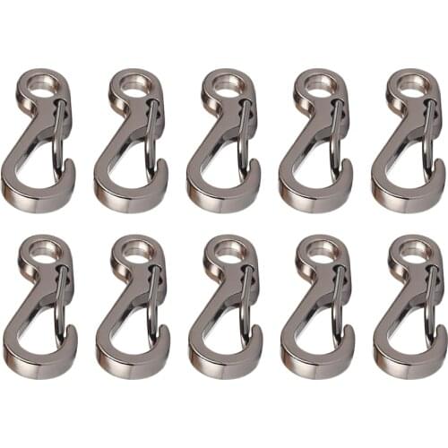10Pcs Mini Carabiner Camping EDC Survival Climbing SF Spring Backpack Clasps Keychain Paracord Tactical Gear Hooks Key Chain