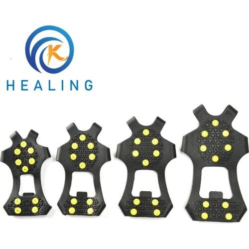 Outdoor 10-tooth Crampons Non-slip Shoe Covers for Fishing snow climbing crampons tpe silicone crampons