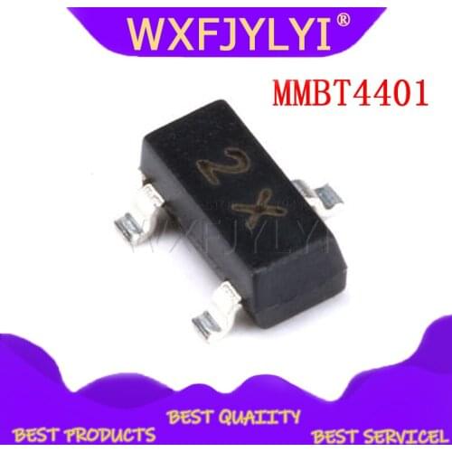 100PCS/Lot MMBT4401 MMBT4401LT1G 4401 2X 600mA 40V SOT-23 NPN SMD Transistor Triode