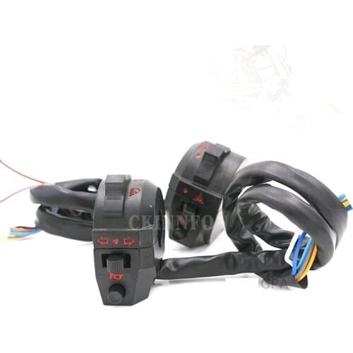 20Pcs/Lot 2Pcs/Pair Motorcycle 7/8" Handlebar Left Right Side Headlight Hazard Lamp Horn Turn Signal Beam Switch for Honda
