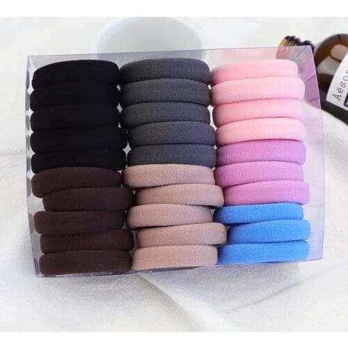 30pcs/LOT Hair Elastic Rubber Band High-Quality Headdress Elastic Seamless Ponytail Holders Headwear For Women Girls Accessories