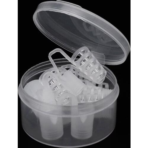 DUAI 8pcs Anti Snoring Nose Clip Snore Stopper Device Health Sleeping Aid With Box Portable Personal Health Care Sleep Snoring