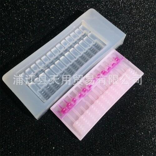 9*3.8CM DIY Sugar Craft Cake Vintage Petal Abacus Cake Silicone Mold Fondant Mold Cake Decorating Tools Gum Paste Mold