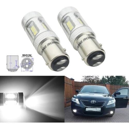 ANGRONG 2 P21/4W 566 BAZ15d LED 15W Turn Signal Tail Stop Brake Light Bulb White