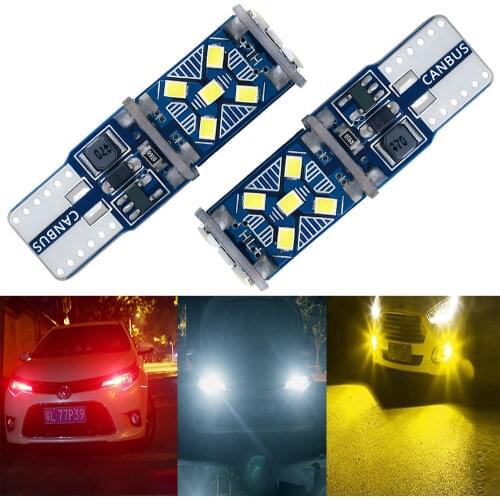 T10 W5W Car 15 LED Signal Parking Lights 194 3030 Auto Wedge Turn Side Additional Brake Bulb Interior Reading Dome Lamps DC 12V