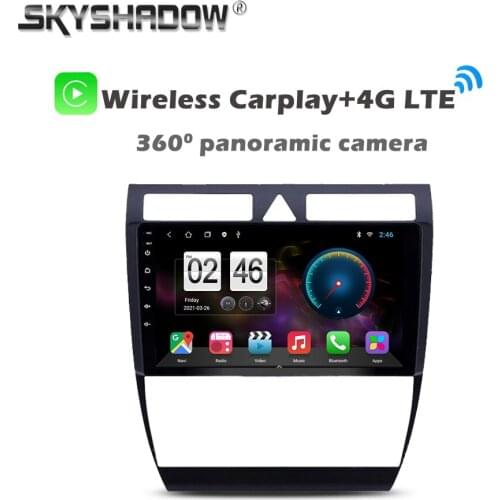 360 Panoramic Camera Carplay 6G+128G Android 10.0 Car DVD Player GPS WIFI Bluetooth RDS Radio For Audi A6 S6 RS6 1997 1998 -2004