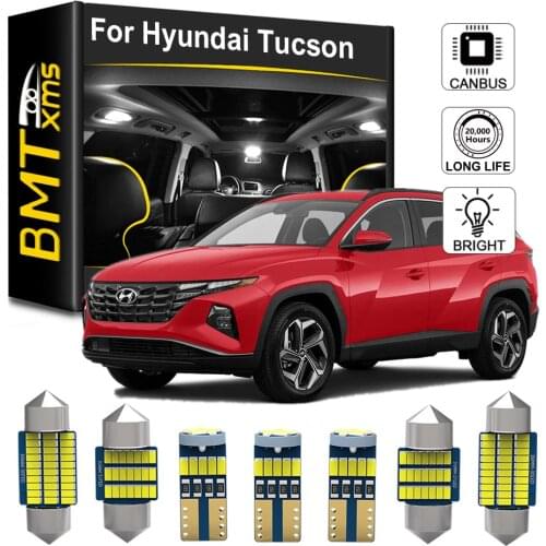 BMTxms Canbus Bulbs For Hyundai Tucson 2004-2016 2017 2018 2019 2020 2021 NX4 Vehicle LED Interior Light License Plate Lamp Kit