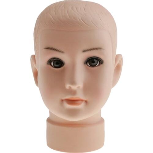Baby Boys Children Mannequin Child Manikin Head Kid Model For Hair Wig Head Cap Glasses Mould Stand Display Training 10 Inch