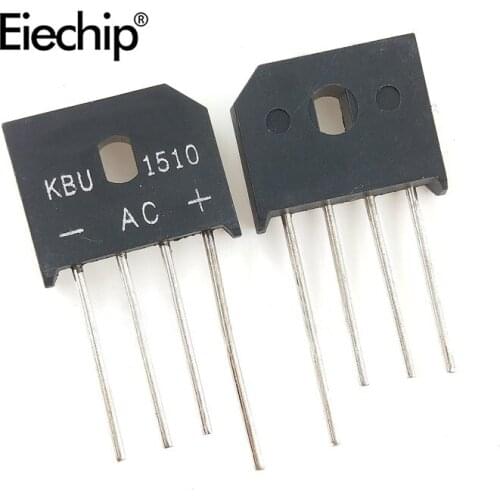 5PCS/lot diode bridge retifica KBU1510 DIP KBU-1510 15A 1000V ponte retificador electronica componentes KBU 1510