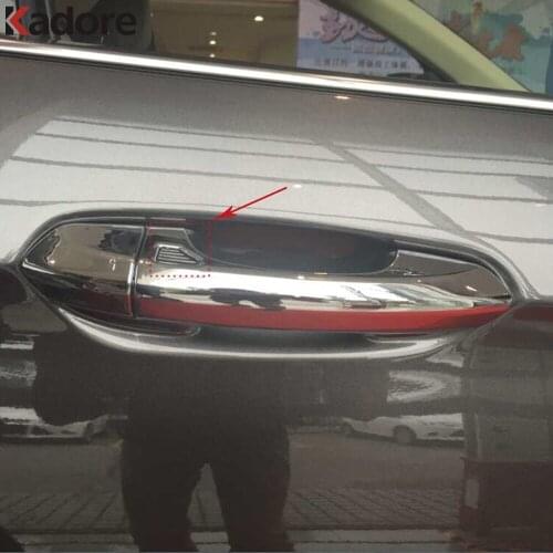 For Ford Edge 2015 2016 2017 ABS Chrome Side Door Handle Cover Trims Decoration Auto Exterior Accessories Car Styling