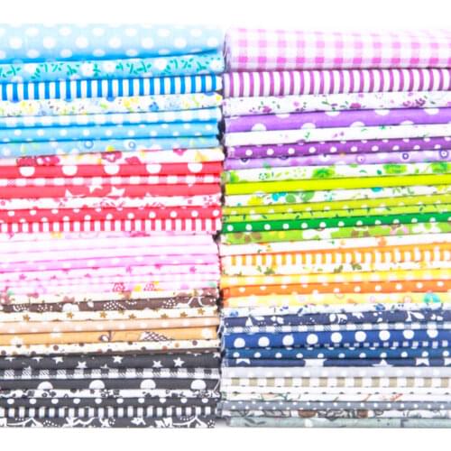 7Pcs/Set Cartoon Lovely Dots Candy Cotton Fabric Doll Toy Cloth Sewing Patchwork Assorted Hand-made DIY Material Wholesale