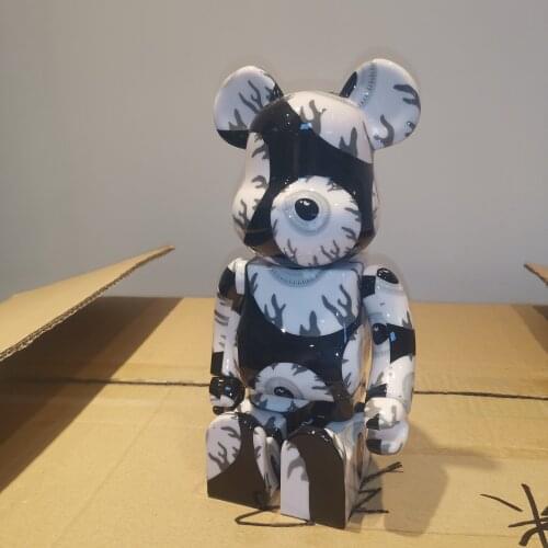 Bearbrick Bearbrickly Toy Jean-Michel Basquiat Big Eye PVC Action Figure Collectible Model Art Toy Christmas Gifts