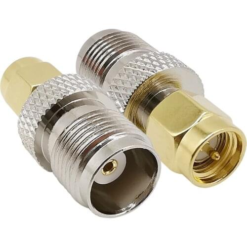 1Pcs TNC Female to SMA Male RF Coaxial Adapter SMA Plug Straight Antenna Connector
