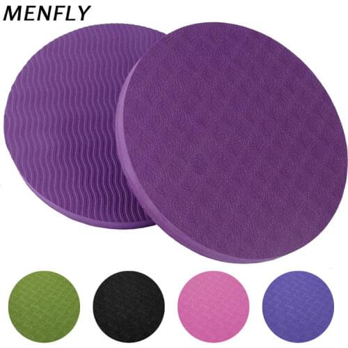 MENLFY Round Yoga Support Mat Convenient Carry Yoga Round Pad Sports Balance Protection Workout Circle Pad Non-Slip Thickening