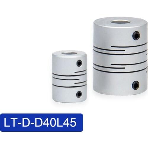 LONGWE Encoder Beam Coupling D40 L45 Hard Anodized Aluminum Shaft Coupler for XY-shaft sliding table