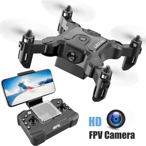 Mini Drone V2 With HD Camera Altitude Hold Mode Foldable RC Quadcopter RTF WiFi FPV Follow Me Remote Control Helicopter Kids Toy