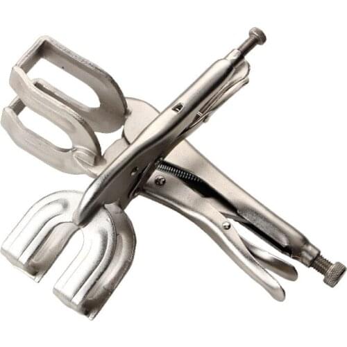 Multi-Function Pipe Welding Butt Pliers U-shaped Welding Pliers Adjustable Grip Vise Locking Jaw Pliers Fixed Clamp Toolls