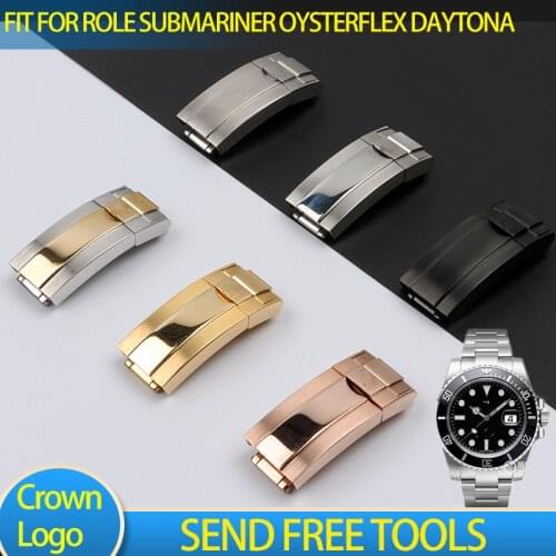 16x9mm Accessories Combination folding Buckle Watchband watch band clasp For Role strap for Daytona Submariner series