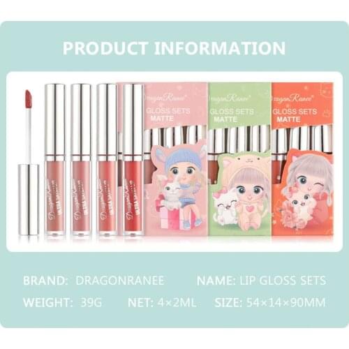 Velvety Matte Lipstick Set Long Lasting Nonstick Cup Not Fade Makeup Cosmetics For Girl Women MA