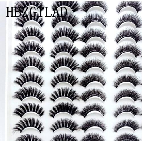 New 16/20 pairs 8-25mm fake Eyelashes 3d Mink Eyelashes Mink Lashes Natural Dramatic Volume Eyelashes Extension False Eyelashes