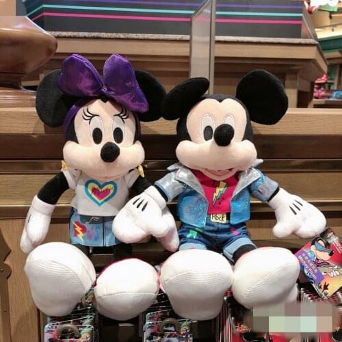 New style Shanghai Disney Minnie Mickey plush doll bedroom living room sofa decoration men and women couple gifts AG 2221