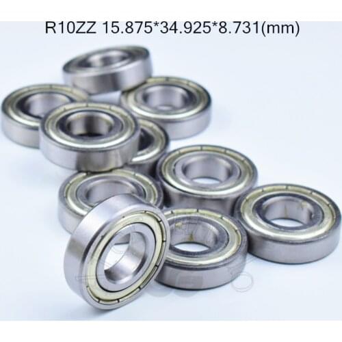 R10ZZ 15.875*34.925*8.731(mm) 10pieces ABEC-5 bearings Metal Sealed chrome steel bearings R10 R10Z R10ZZ