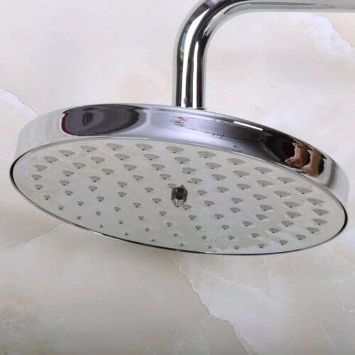 Polished Silver Chrome Brass Bathroom Rainfall Top Spray Rain Shower Head Accessories（Standard G1/2".）dsh208