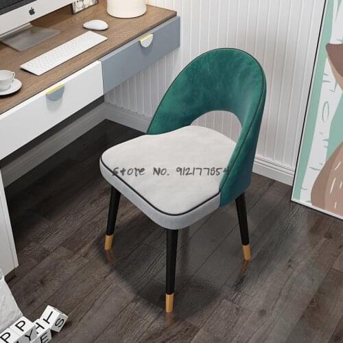 Light luxury chair modern minimalist desk net red creative computer makeup stool backrest home Nordic adult dining chair