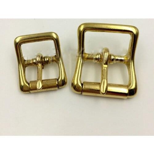 DIY solid brass tilted design leather bag belt pin buckle roller tube 10pcs/lot