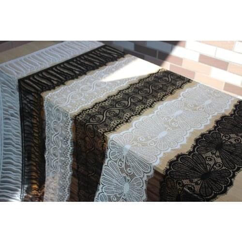 Mesh Eyelashes Lace Garment Fabric DIY Wedding Dress Neckline Cuff Stitching Veil Sewing Material RS2997