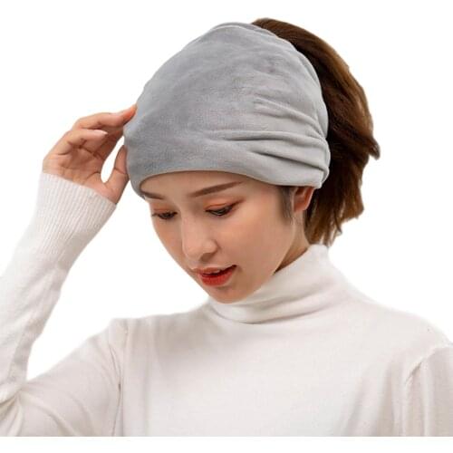 New Fashion Women Ladies Multifunctional Warm Beanies Windproof Soft Dual-Layered Neck Warmer Hat Black Gray Pink Red