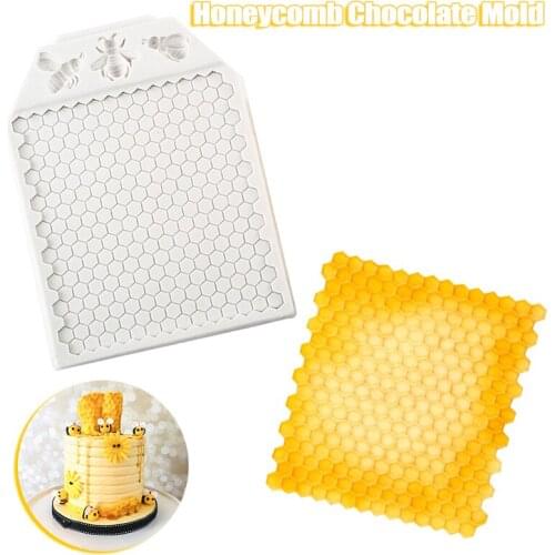 Silicone Honeycomb Cake Stencil for Making Soap Chocolate Fondant Flexible Baking Candy Template ALI88