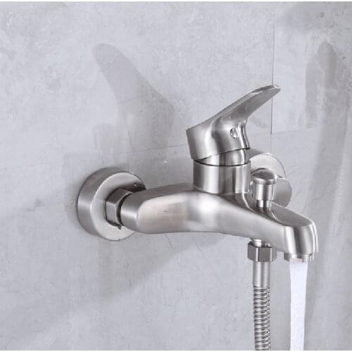 Bathtub faucet SUS304 stainless steel hot and cold water faucet shower