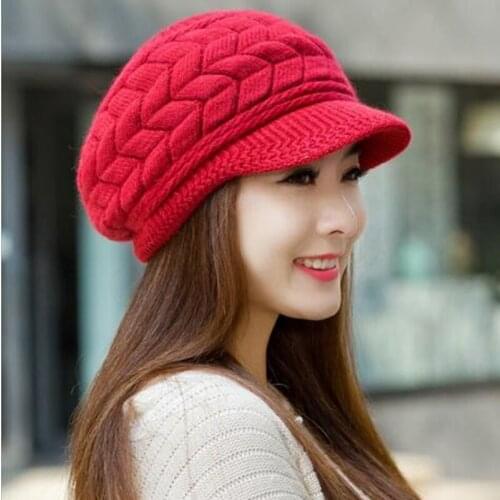 Knitted Hat Women Winter Hats For Women Ladies Beanie Girls Skullies Caps Bonnet Femme SnapBack Warm Wool Hat Sombrero Mujer