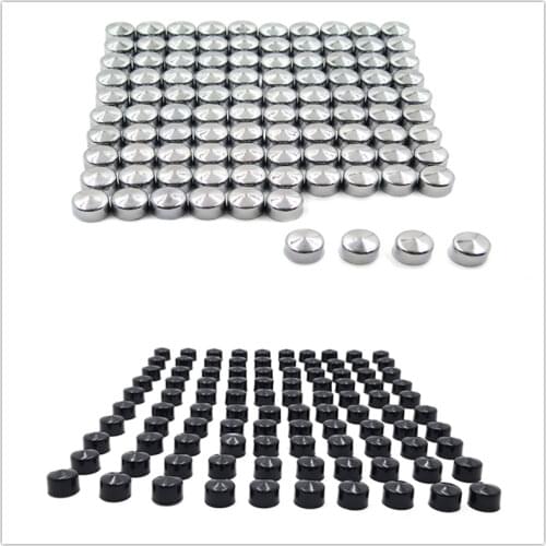 Aftermarket free shipping Motorcycle parts 100 Piece Chrome 1/4" Allen Socket Bolt Cap Dress Kit For Harley Misc Hardware