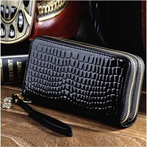 038 women wallet long pu leather fashion crown phone bag with wallet card bag designer wallet
