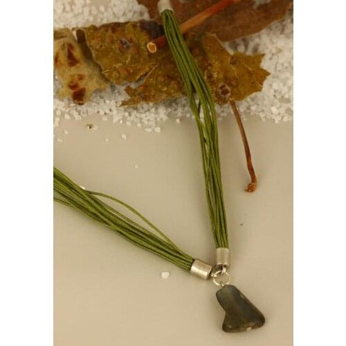 Dr Stone Natural Stone Women labradorite Macrame Choker Necklace Z121AR155 202321323