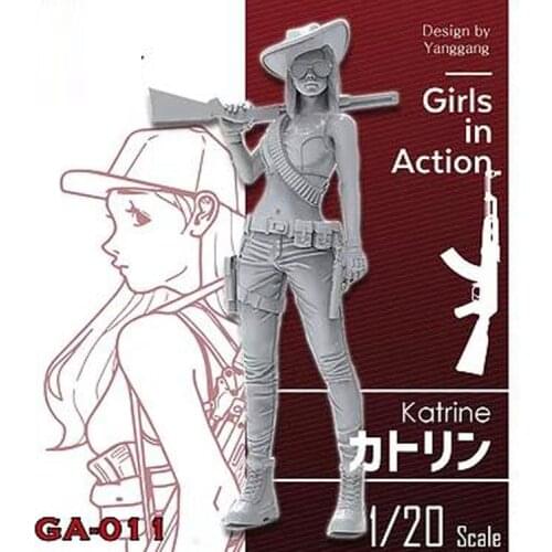 1/20 Resin Katrine action gundam model kit train scale machine movie game toys for children man lance pierre