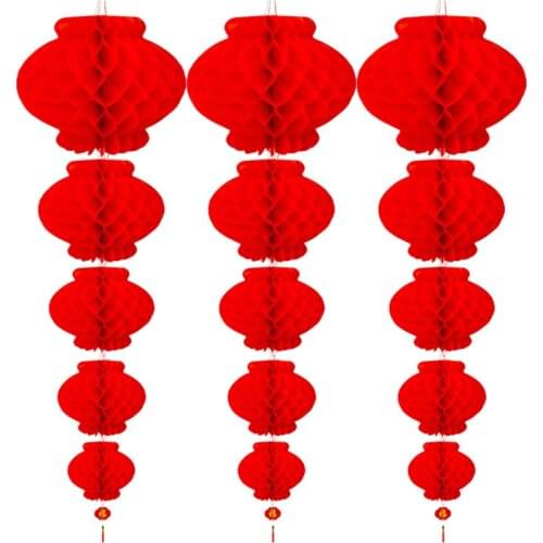 10 Pcs 5-22 Inch 12.5cm-55cm Traditional Chinese Red Paper Lantern For 2020 New Year Decoration Hang Waterproof Festival Lantern