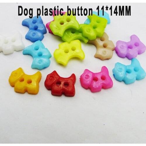 100PCS dog button sewing decorative Dyed Plastic buttons cartoon coat boots sewing clothes accessory P-253